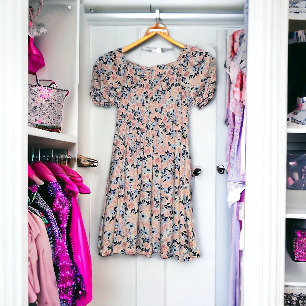 Girls floral BCBG dress size M 10/12 Nordstrom